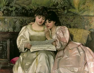 Zwei Mädchen singen
